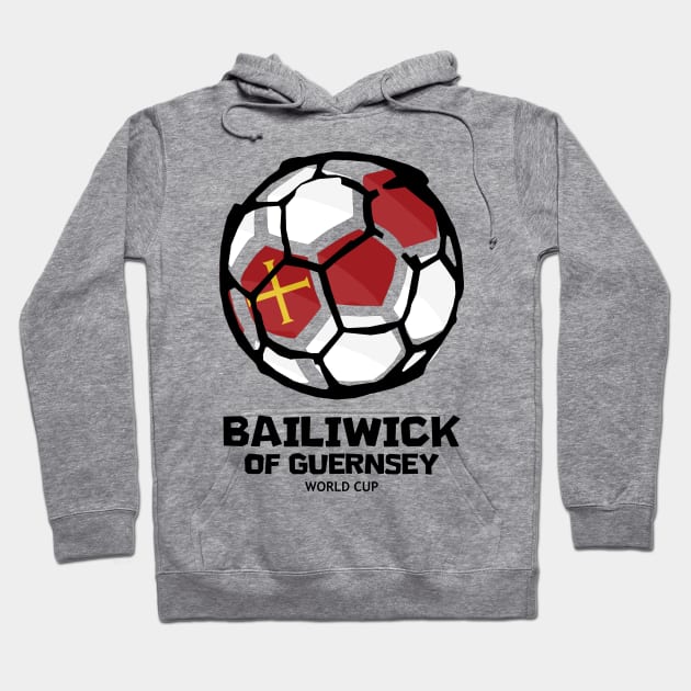 Bailiwick of Guernsey Football Country Flag Hoodie by KewaleeTee